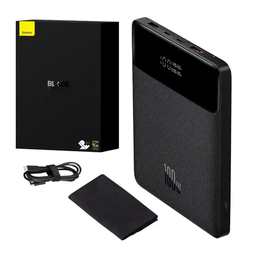 Baseus Blade PPBL000201 - Batterie externe 20 000 mAh 100 W, 4 ports, écran, noire - visuel 1