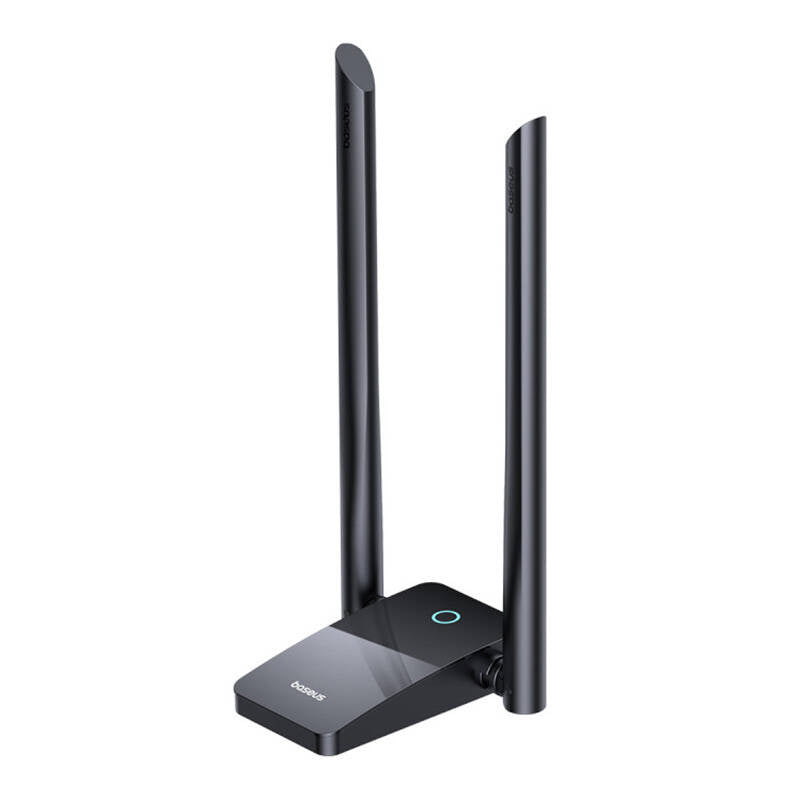 Baseus FastJoy - Adaptateur WiFi 6 USB 1800 Mbps double bande, antennes 5 dBi (noir) - visuel 1