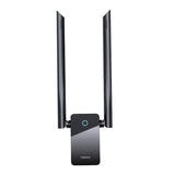 Baseus FastJoy - Adaptateur WiFi 6 USB 1800 Mbps double bande, antennes 5 dBi (noir) : port USB branché PC