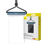 Baseus AquaGlide - Pochette étanche IPX8 pour smartphone (bleu) : plage piscine mer