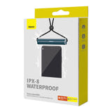 Baseus AquaGlide - Pochette étanche IPX8 pour smartphone (bleu) : 7 pouces