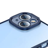 Baseus Glitter ARMC021403 - Coque transparente magnétique et verre trempé pour iPhone 14 Plus, bleu : fine