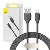 Baseus Jelly - Câble silicone USB vers Lightning 2,4 A, 1,2 m, noir