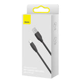 Baseus Jelly - Câble silicone USB vers Lightning 2,4 A, 1,2 m, noir : qui reste droit