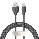 Baseus Jelly - Câble silicone USB vers Lightning 2,4 A, 1,2 m, noir : gaine silicone souple