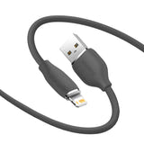 Baseus Jelly - Câble silicone USB vers Lightning 2,4 A, 1,2 m, noir : longueur 12 mètre bureau