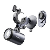 Baseus PrimeTrip - Support vélo 2 en 1 pour smartphone avec lampe LED détachable (noir) : faisceau lumineux route