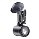 Baseus PrimeTrip - Support vélo 2 en 1 pour smartphone avec lampe LED détachable (noir) : port USB-C recharge