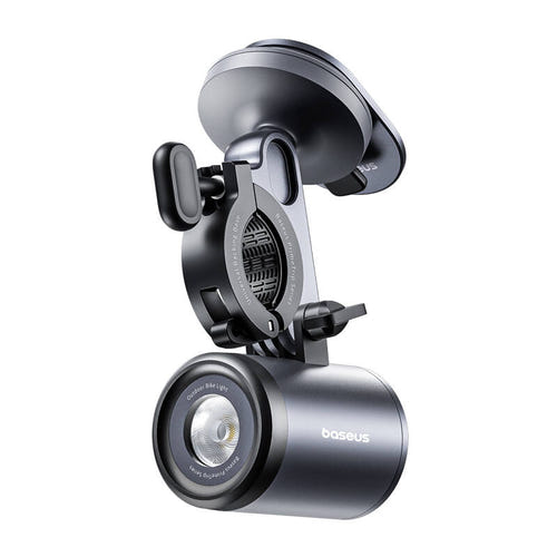 Baseus PrimeTrip - Support vélo 2 en 1 pour smartphone avec lampe LED détachable (noir) (vue 1)