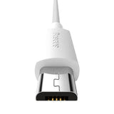 Baseus Simple Wisdom - Kit de 2 câbles USB vers micro-USB 2,1 A, 1,5 m, blanc : attache velcro fournie