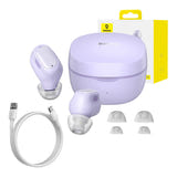 Baseus Bowie WM01 - Écouteurs sans fil Bluetooth 5.3 (violet) : coloris violet