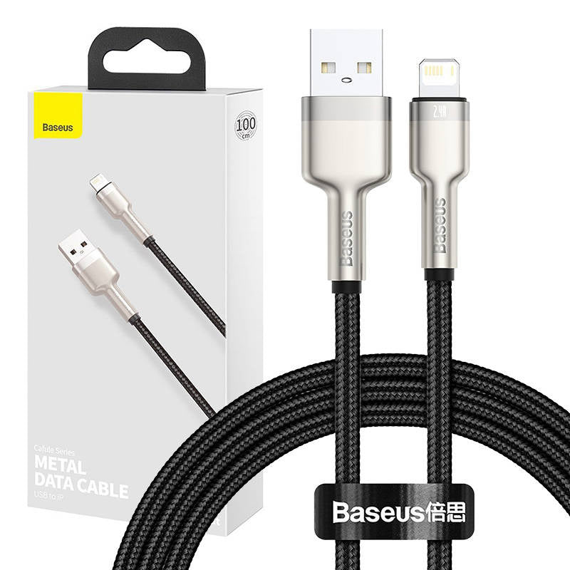 Baseus Cafule - Câble USB vers Lightning 1 m 2,4 A (noir) - visuel 1