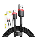Baseus Cafule - Câble USB vers Lightning 0,5 m 2,4 A (rouge/noir) (vue 11)