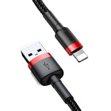 Baseus Cafule - Câble USB vers Lightning 0,5 m 2,4 A (rouge/noir) (vue 2)