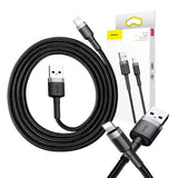 Baseus Cafule - Câble USB vers Lightning 1 m 2,4 A (gris/noir) (vue 11)