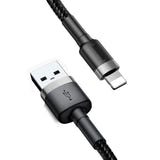 Baseus Cafule - Câble USB vers Lightning 1 m 2,4 A (gris/noir) (vue 2)