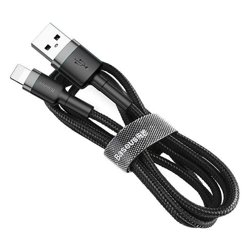 Baseus Cafule - Câble USB vers Lightning 1 m 2,4 A (gris/noir) (vue 3)
