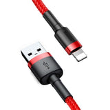 Baseus Cafule - Câble USB vers Lightning 1 m 2,4 A (noir/rouge) (vue 2)