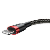 Baseus Cafule - Câble USB vers Lightning 1 m 2,4 A (rouge/noir) (vue 4)