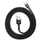 Baseus Cafule - Câble USB vers Lightning 2 m 1,5 A (gris/noir) (vue 1)