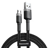 Baseus Cafule - Câble USB vers micro-USB 1 m 2,4 A (gris/noir) (vue 1)