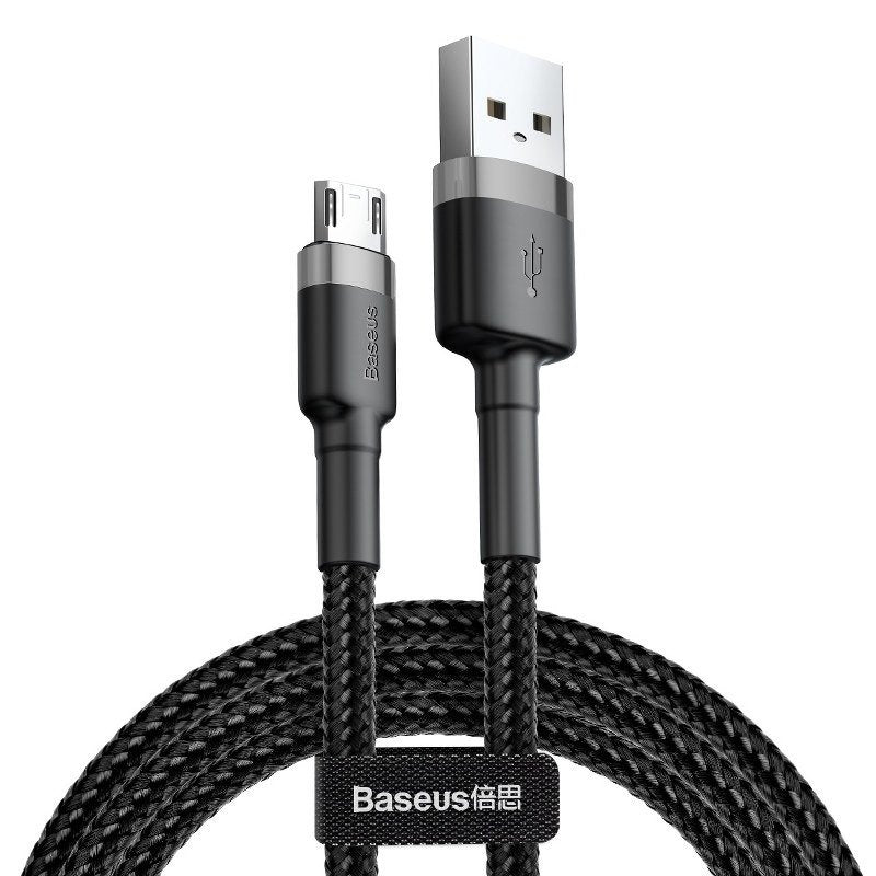 Baseus Cafule - Câble USB vers micro-USB 1 m 2,4 A (gris/noir) - visuel 1