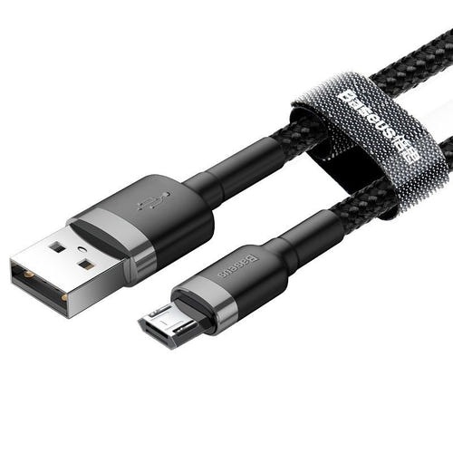 Baseus Cafule - Câble USB vers micro-USB 1 m 2,4 A (gris/noir) (vue 2)