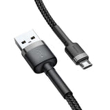 Baseus Cafule - Câble USB vers micro-USB 1 m 2,4 A (gris/noir) (vue 4)