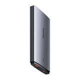 Baseus GaN5 - chargeur secteur 65 W, 1 port USB-C et 1 port USB-A, adaptateurs EU et UK : format ultra plat gris
