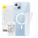 Baseus Crystal Series Magnetic - Coque magnétique transparente pour iPhone 14 Plus avec verre trempé - visuel 9