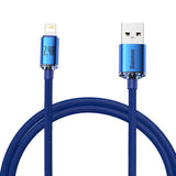 Baseus Crystal Shine - Câble USB vers Lightning 1,2 m 2,4 A (bleu) (vue 2)