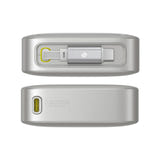 Baseus Free2Pull OS - Batterie externe 10 000 mAh 30 W avec câble (gris) : écran LED pourcentage