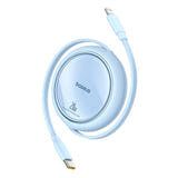 Baseus Free2Pull - Câble rétractable USB-C vers Lightning 20 W (bleu) (vue 1)