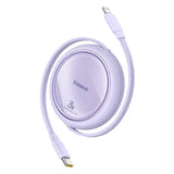 Baseus Free2Pull - Câble rétractable USB-C vers Lightning 20 W (violet) (vue 1)