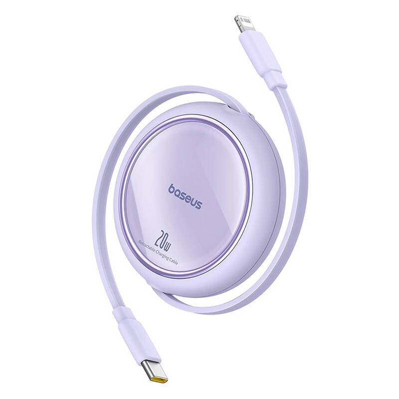 Baseus Free2Pull - Câble rétractable USB-C vers Lightning 20 W (violet) - visuel 1