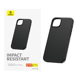 Baseus Fauxther Series - Coque cuir PU pour iPhone 15 Plus (noire) - visuel 3