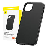 Baseus Fauxther Series - Coque cuir PU pour iPhone 15 Pro Max (noire)