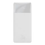 Baseus Bipow - Batterie externe 10000 mAh 20 W à écran LED, 3 ports, blanche - visuel 1