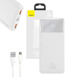Baseus Bipow - Batterie externe 10000 mAh 20 W à écran LED, 3 ports, blanche - visuel 8