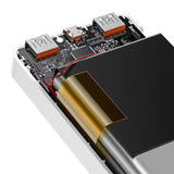Baseus Bipow - Batterie externe 10000 mAh 20 W à écran LED, 3 ports, blanche - visuel 4