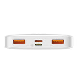 Baseus Bipow - Batterie externe 10000 mAh 20 W à écran LED, 3 ports, blanche - visuel 3