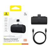 Baseus Compact PPWC05T - Batterie externe 5000 mAh 20 W USB-C, noire - visuel 8