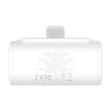 Baseus OS Compact IP - Batterie externe 5000 mAh 20 W à connecteur Lightning intégré, blanche : bureau table de nuit