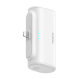 Baseus OS Compact IP - Batterie externe 5000 mAh 20 W à connecteur Lightning intégré, blanche : sorti