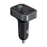 Baseus S-09 Pro - transmetteur FM Bluetooth 5.3 et chargeur 3 ports, noir : écran LED fréquence