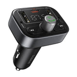Baseus S-09 Pro - transmetteur FM Bluetooth 5.3 et chargeur 3 ports, noir : port USB-C PD 18 W