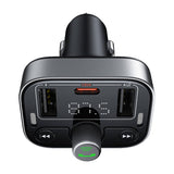 Baseus S-09 Pro - transmetteur FM Bluetooth 5.3 et chargeur 3 ports, noir : trois ports de charge