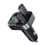 Baseus S-09 Pro - transmetteur FM Bluetooth 5.3 et chargeur 3 ports, noir : vue arrière connecteur