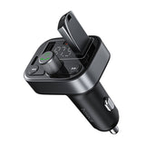 Baseus S-09 Pro - transmetteur FM Bluetooth 5.3 et chargeur 3 ports, noir : vue arrière connecteur