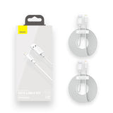 Baseus Simple Wisdom - Kit 2 câbles USB vers Lightning 2,4 A 1,5 m (blanc) (vue 10)